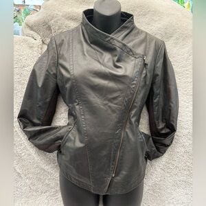 Mackage Black Asymmetrical Leather Jacket